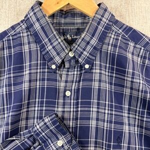 Polo Ralph Lauren 90s Vintage Blake Shirt XL Distressed Destroyed Thrashed Plaid